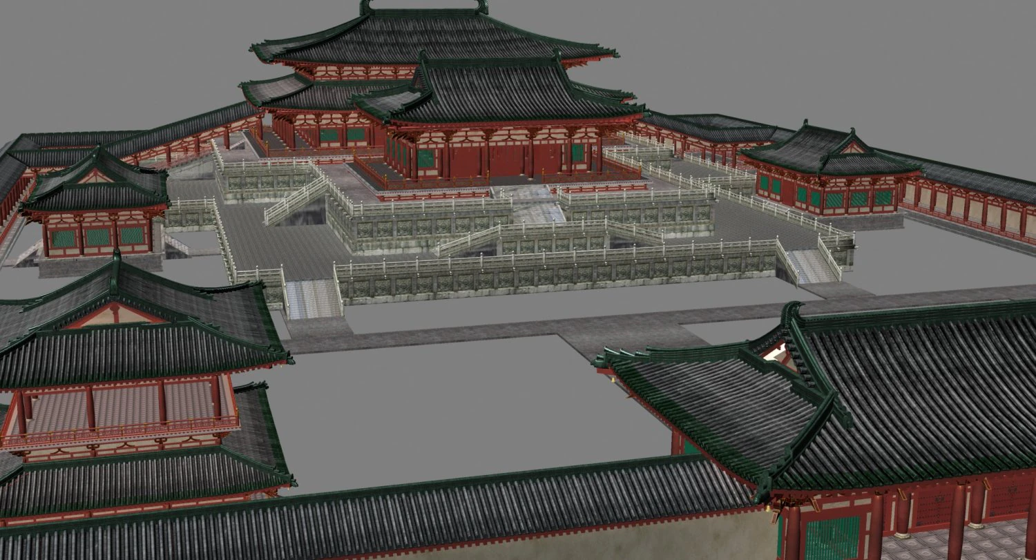 Ancient palace 3D Model .c4d .max .obj .3ds .fbx .stl .blend 