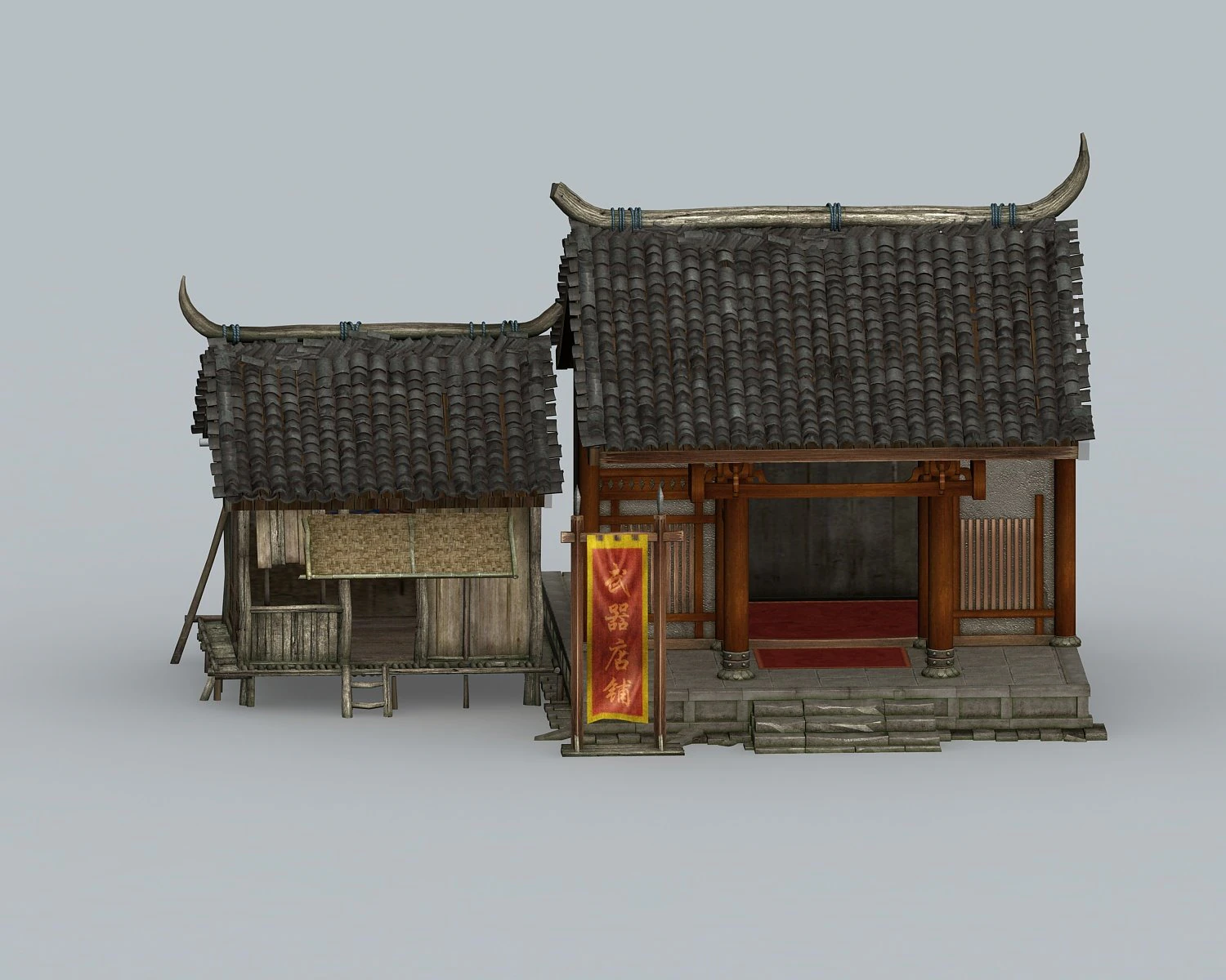 Ancient store 3D Model .c4d .max .obj .3ds .fbx .stl .blend 
