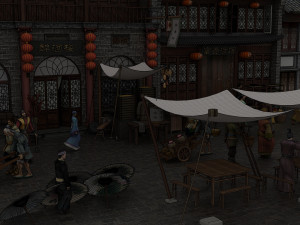 Ancient market Modello 3D