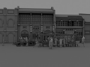 Ancient market Modello 3D