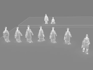 Ancient officials 3D Model