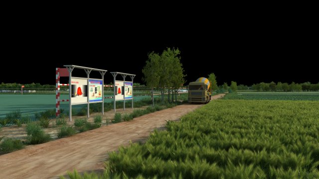 Rural area 3D Model .c4d .max .obj .3ds .fbx .stl .blend 