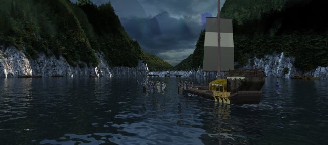 Ancient town ferry Modèle 3D .c4d .max .obj .3ds .fbx .stl .blend