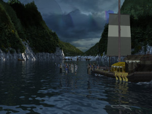 Ancient town ferry 3D Model