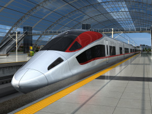 High-speed railway station Modèle 3D
