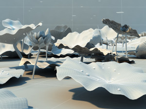 Lotus Pond 3D Model