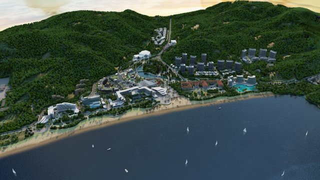 Seaside town Modèle 3D .c4d .max .obj .3ds .fbx .stl .blend 