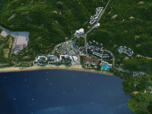 Seaside town 3D Model