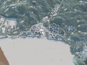 Seaside town 3D Model