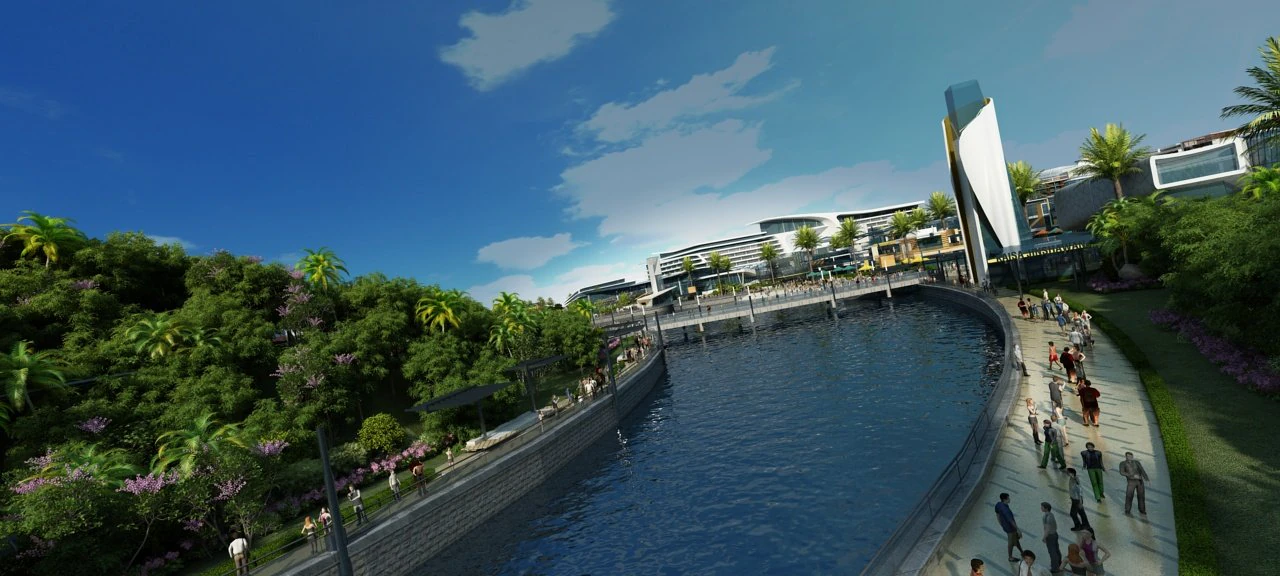 Seaside town 3D Model .c4d .max .obj .3ds .fbx .stl .blend 