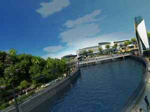 Seaside town 3D Model