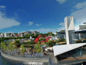 Seaside town 3D Model