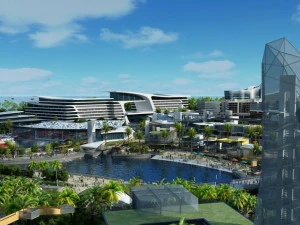 Seaside town 3D Model