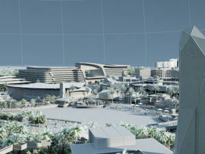 Seaside town 3D Model