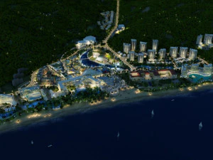 ciudad costera Modelo 3D