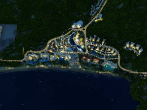 Seaside town 3D Model