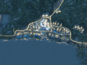Seaside town 3D Model
