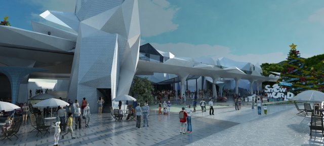 Ice and Snow Pavilion 3D Model .c4d .max .obj .3ds .fbx .stl .blend 