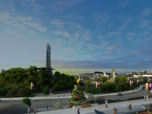 Seaside town 3D Model