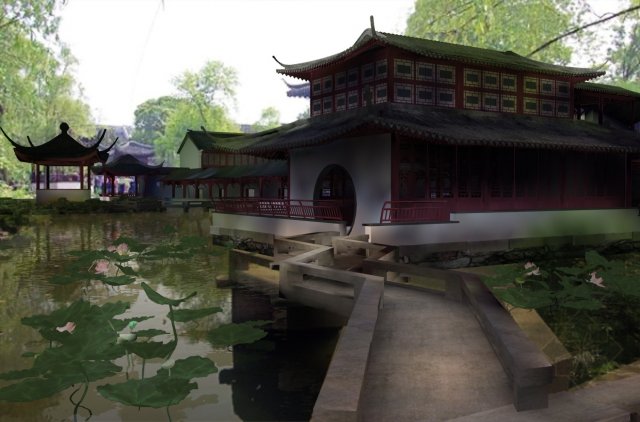 Ancient building Model 3D .c4d .max .obj .3ds .fbx .stl .blend 