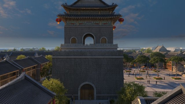 Ancient town 3D Модель .c4d .max .obj .3ds .fbx .stl .blend