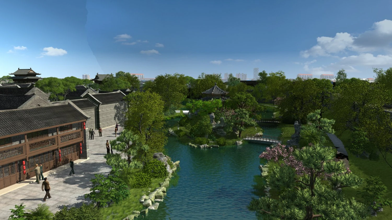 Ancient town 3D Model .c4d .max .obj .3ds .fbx .stl .blend 