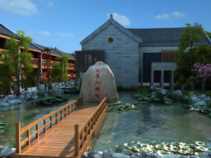 Ancient town Model 3D