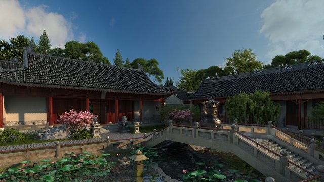Ancient town 3D Model .c4d .max .obj .3ds .fbx .stl .blend 