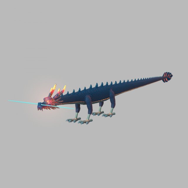 Dragon 3D Model .c4d .max .obj .3ds .fbx .stl .blend 