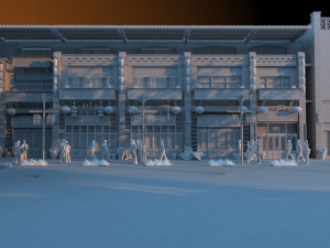 Commercial street 3D 모델