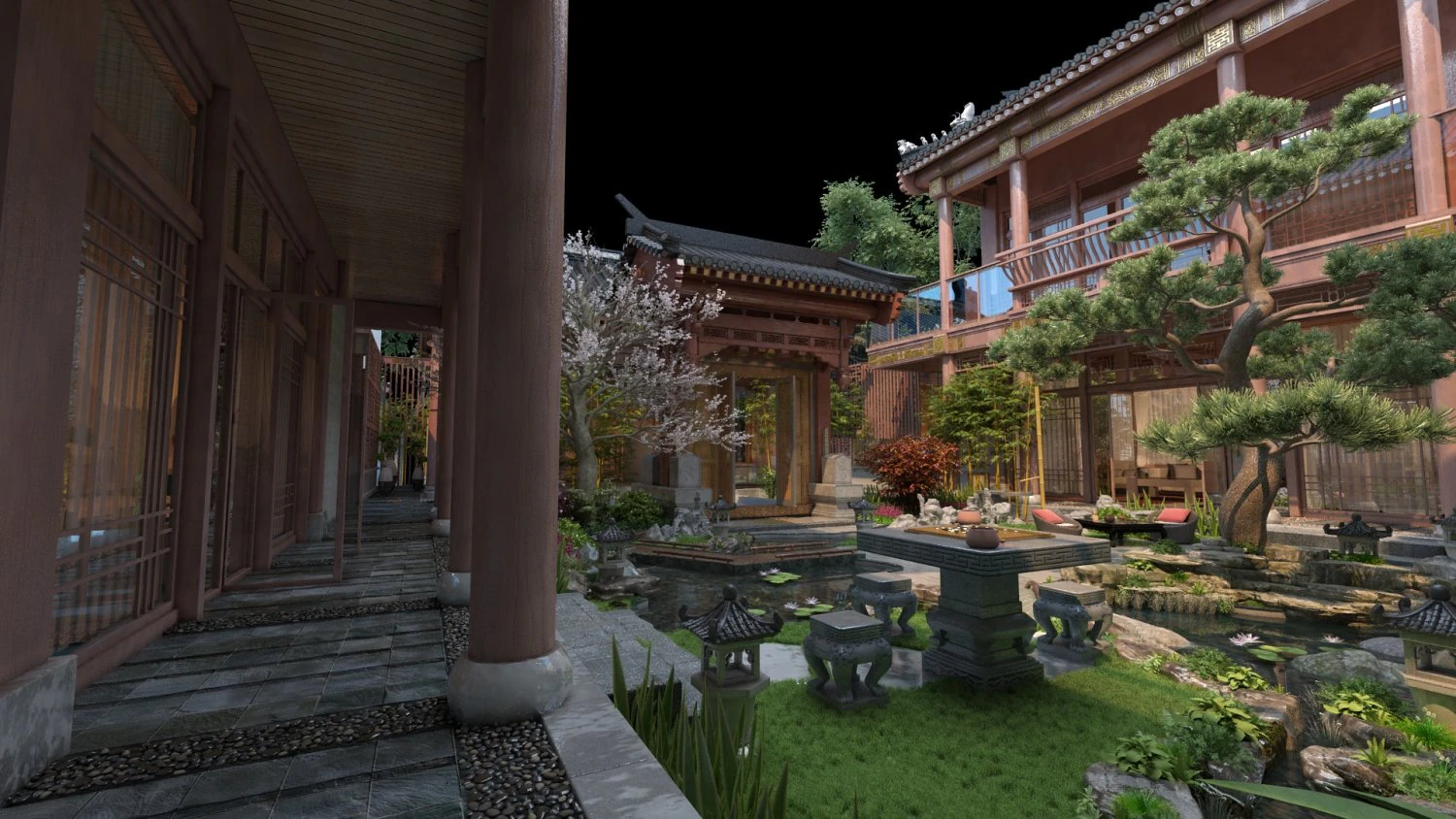 Ancient building 3D Model .c4d .max .obj .3ds .fbx .stl .blend 