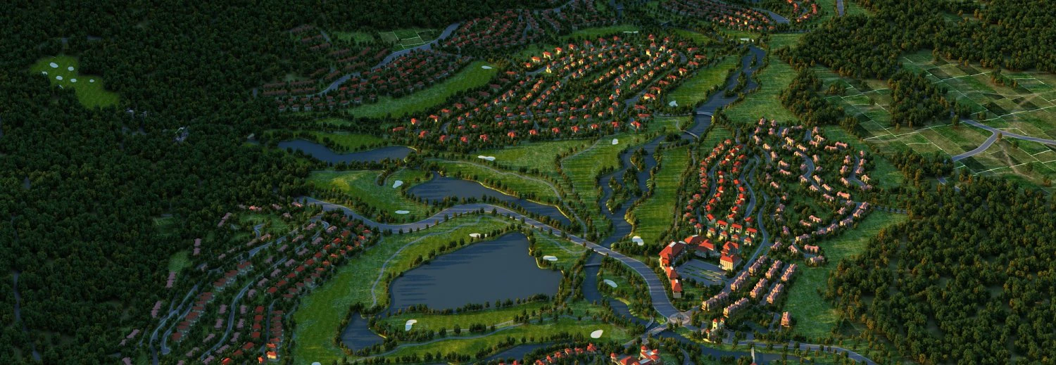Small town 3D Model .c4d .max .obj .3ds .fbx .stl .blend 