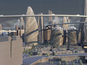 Futuristic city 3D Model