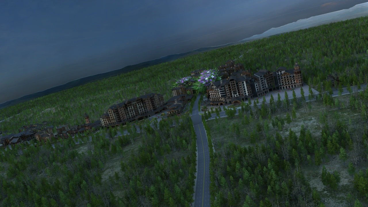 Small town 3D Model .c4d .max .obj .3ds .fbx .stl .blend 