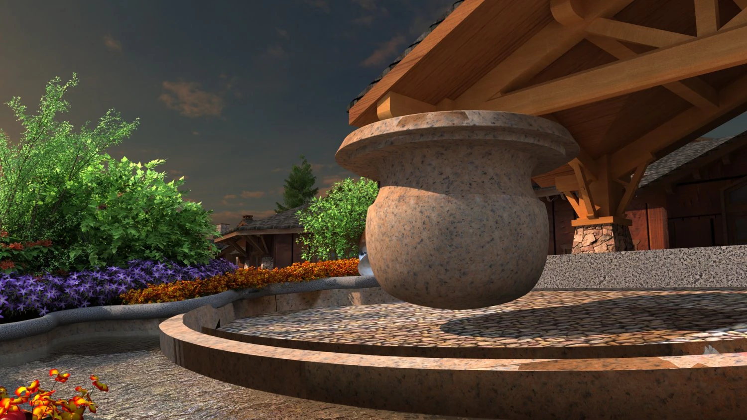 Small town 3D Model .c4d .max .obj .3ds .fbx .stl .blend 