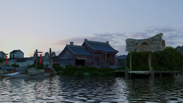 Ancient building Model 3D .c4d .max .obj .3ds .fbx .stl .blend 