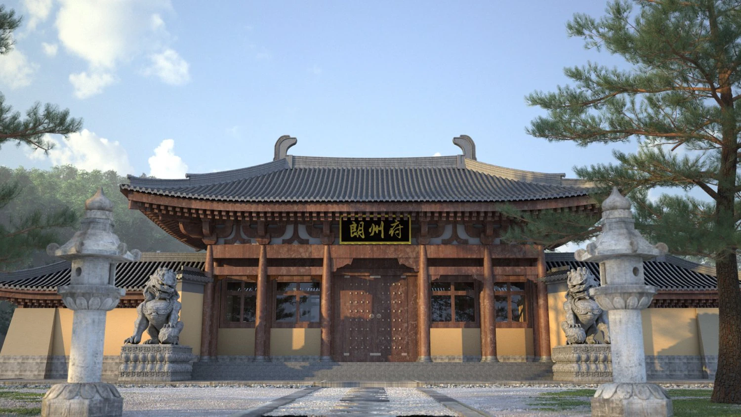 Ancient building 3D Model .c4d .max .obj .3ds .fbx .stl .blend 