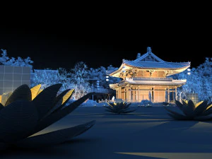 Ancient garden 3D Model
