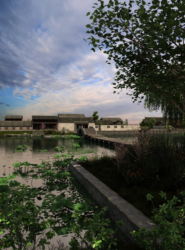 Ancient farmhouse 3D Модель .c4d .max .obj .3ds .fbx .stl .blend 