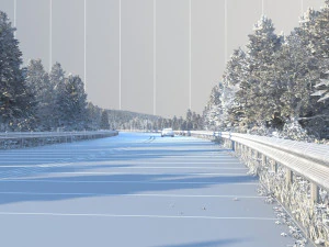 Forest road 3D Model