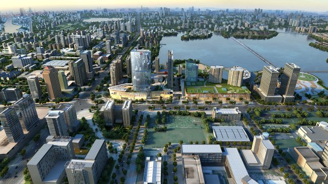 City building Modelo 3D .c4d .max .obj .3ds .fbx .stl .blend 