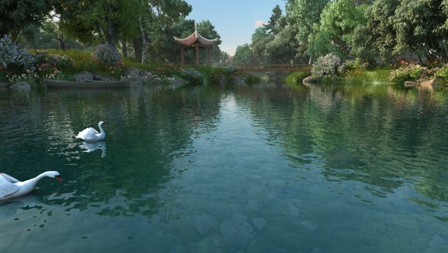 Scenic area Model 3D .c4d .max .obj .3ds .fbx .stl .blend