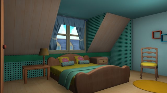 Childrens room Model 3D .c4d .max .obj .3ds .fbx .stl .blend 