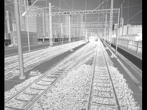 High speed train 3D Model