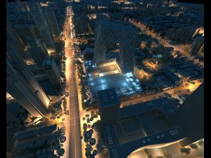 Beijing TV night 3D Model