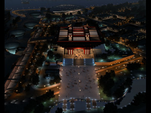 China Pavilion at night 3D मॉडल