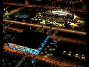 Birds Nest and Water Cube Modello 3D
