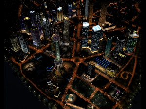 Shanghai TV evening 3D Model