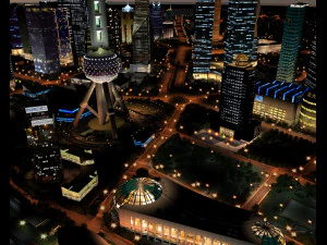 Shanghai TV evening 3D Model
