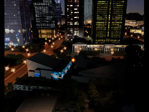 Shanghai TV evening 3D Model